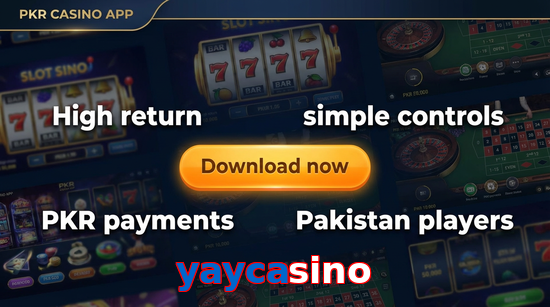 Main screen of Yaycasino gamedownload page for PK players