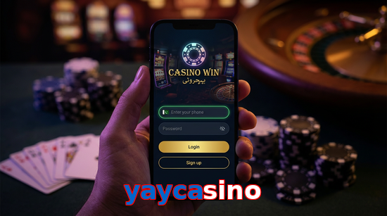 Main screen of Yaycasino login page for PK players